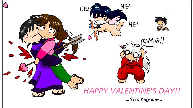Kagome Is just not MEANT to be Cupid... by CatWhoHas14Tails