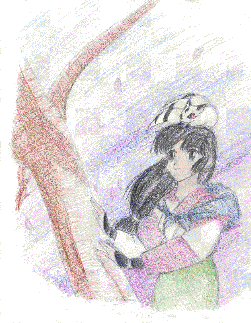 Sango Standing Next To A Tree by CatWhoHas14Tails