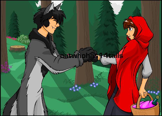 Red Meets Wolf by CatWhoHas14Tails