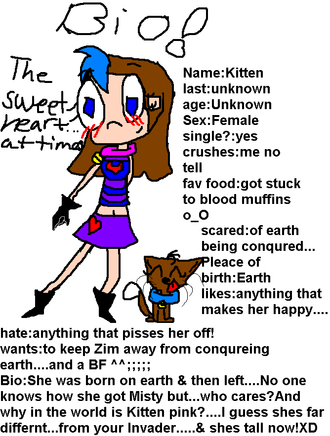 Kittens Bio....heh...& shes in disgise... by Catgirlrocks