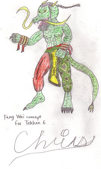 Feng Wei concept for Tekken 6 by Cclarke