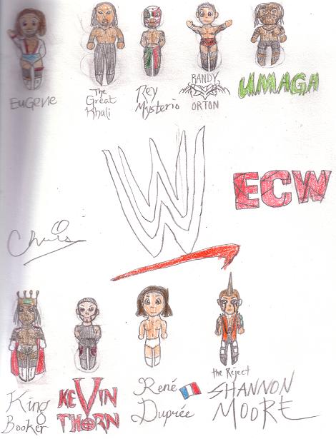 WWE/ECW chibis by Cclarke