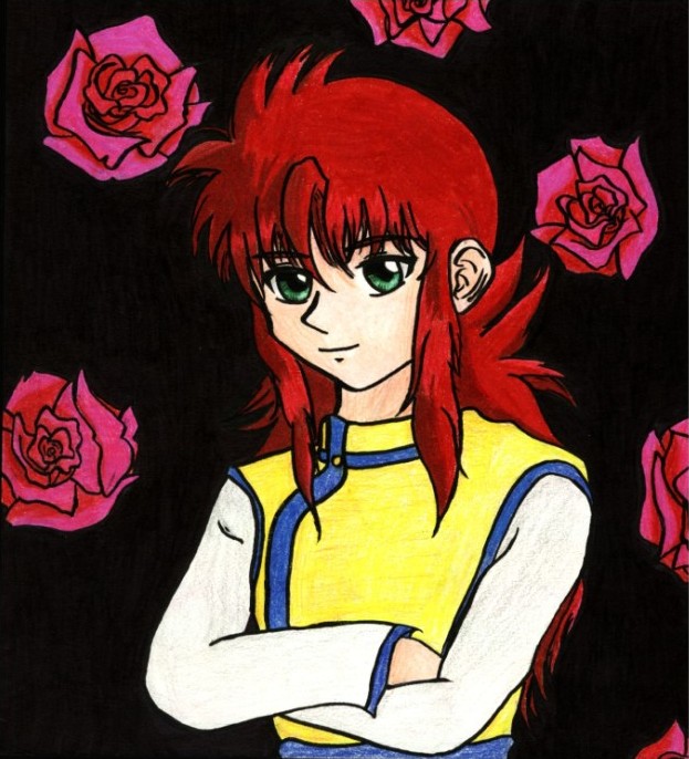 Kurama done in colored pencils by Ceil