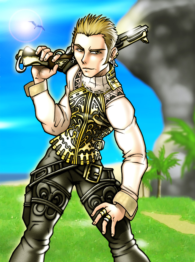 Balthier at Phon Coast by Cerberus_Lives