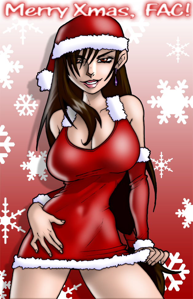 Merry Xmas from Tifa by Cerberus_Lives