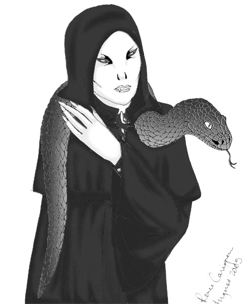 Voldemort and a baby basilisk by Ceres_de_Rehka