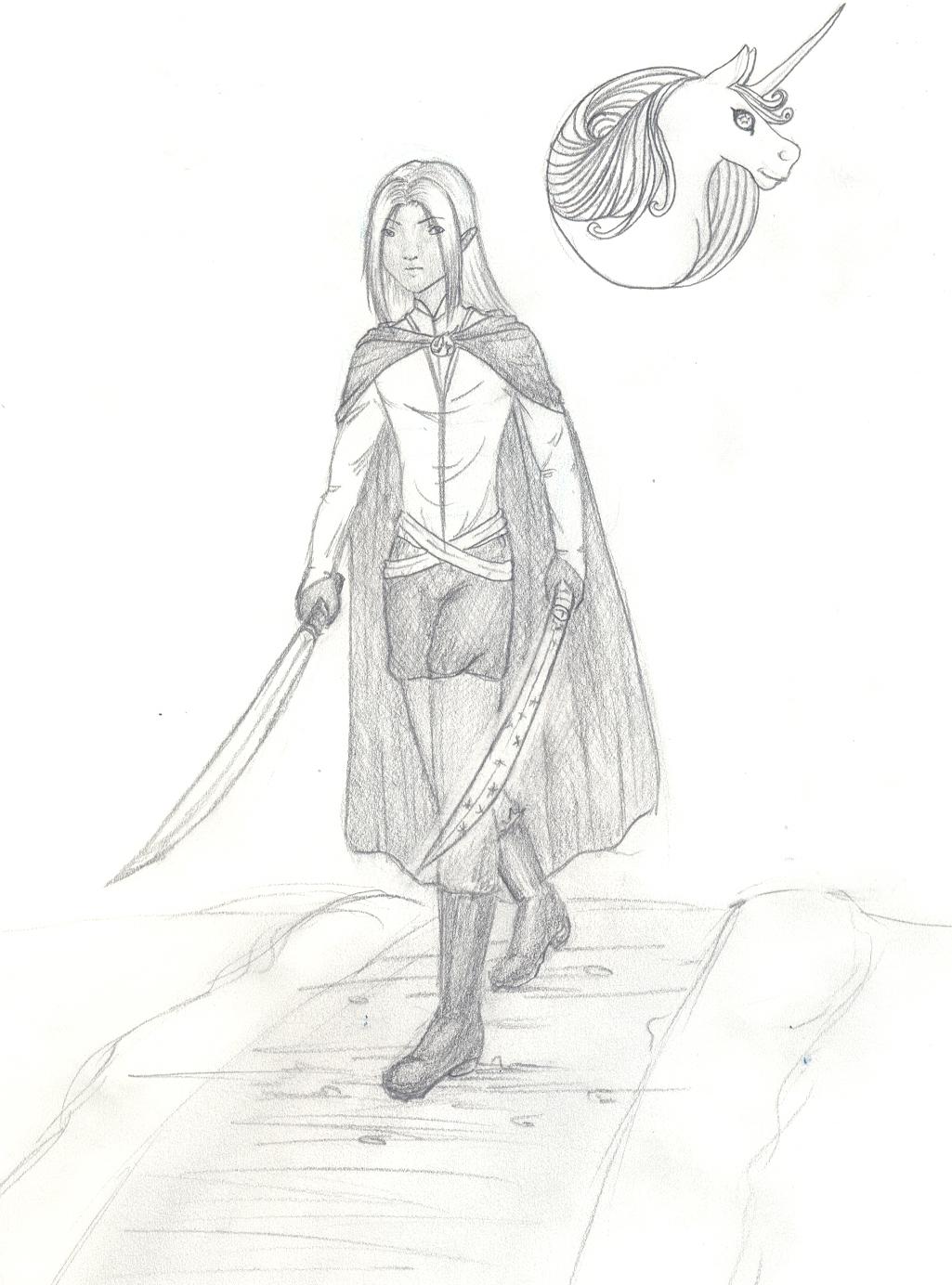 Drizzt Patrolling a Snowy Path by Ceres_de_Rehka