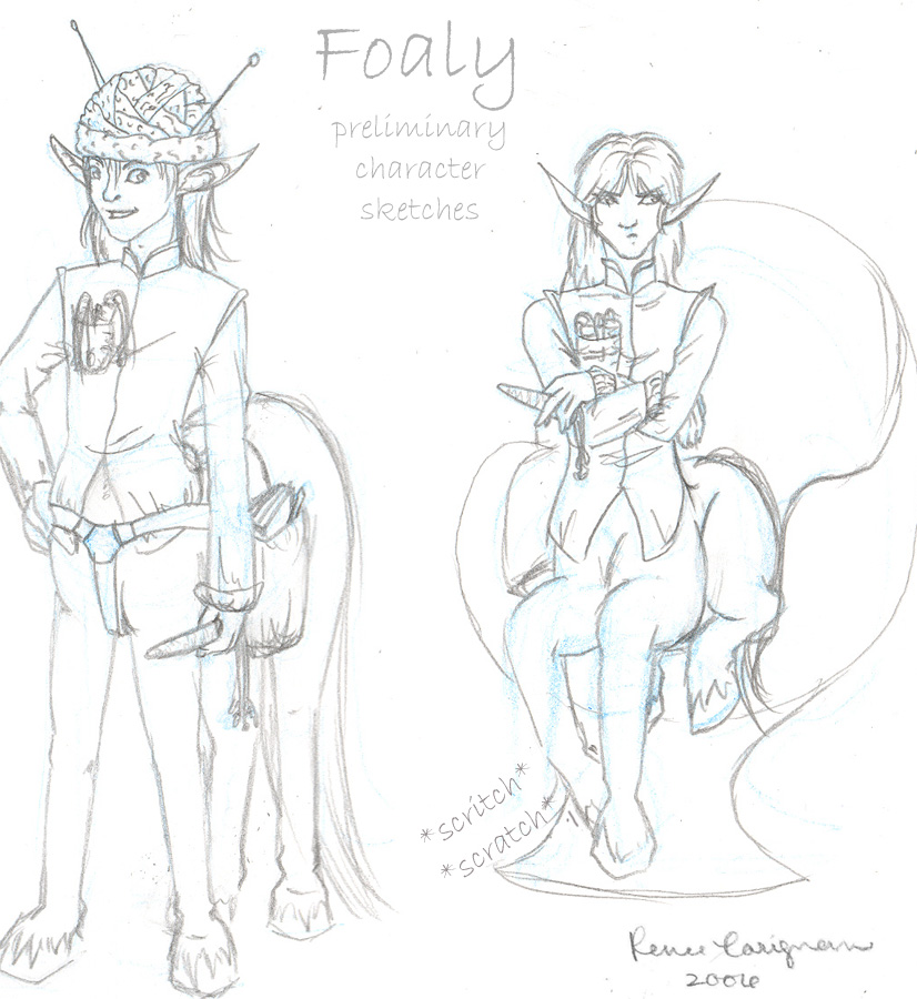 Foaly ~ Preliminary Character Sketches by Ceres_de_Rehka