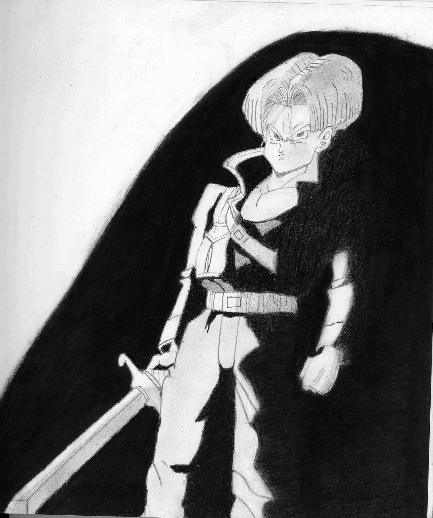 Future Trunks (Holding Sword) by Chaos7763