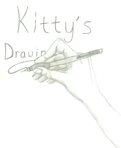 Kitty's Drawing (Realistic Hand Drawing) by Chaos_Kitten