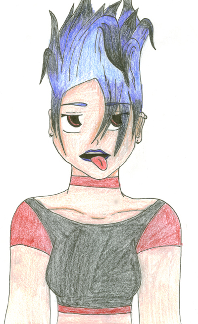 Blue Haired Chick ^_^ by Chaos_Kitten