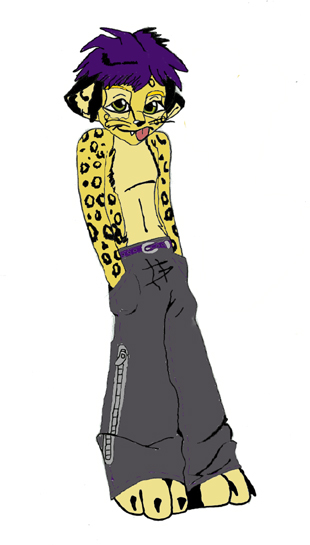 Chibi Cheetah colored by Chaos_Kitten