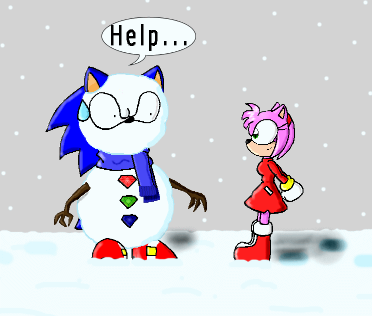 HELP ME!!!Sonic Snowman 2 by Chaoskid