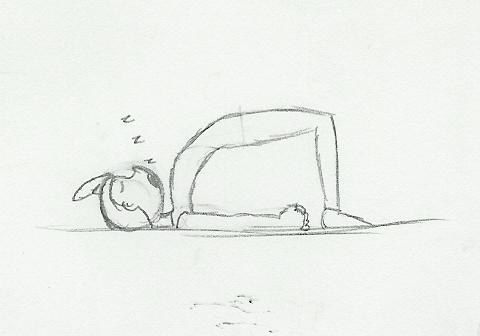 Shute Doing Yoga by CharonTheSabercat