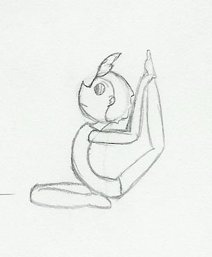 Shute Doing Yoga (Better Version) by CharonTheSabercat