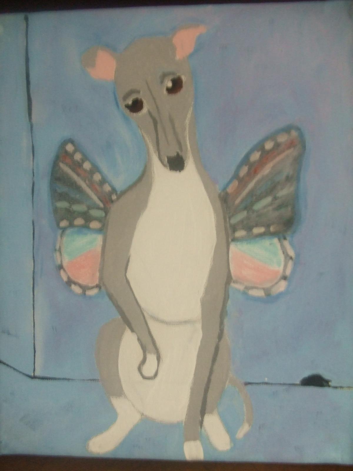 Butterfly Whippet by CharonTheSabercat