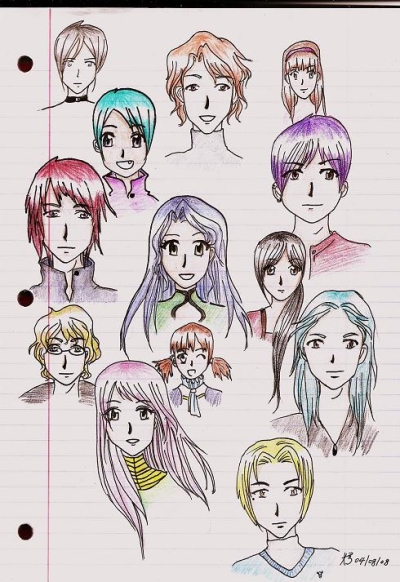 Original Manga Characters by Chelsea