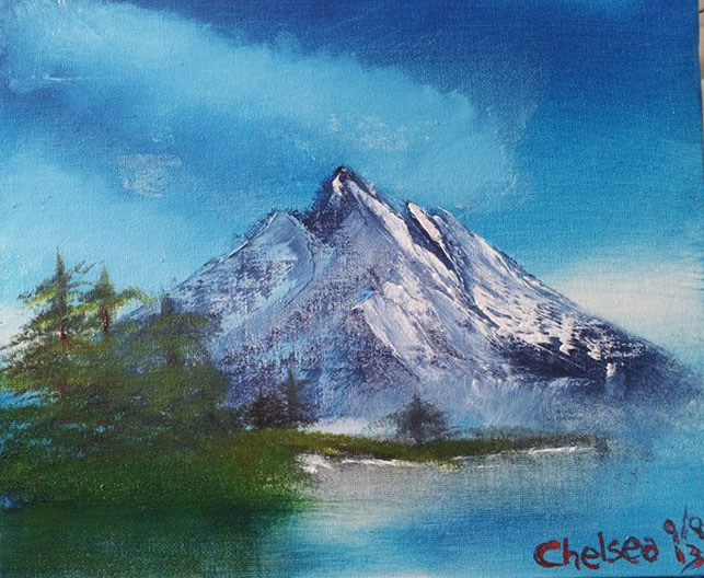 Mountain Oil Painting by Chelsea93roc