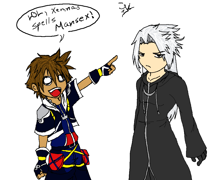 Xemnas spells Mansex! by CherryShock