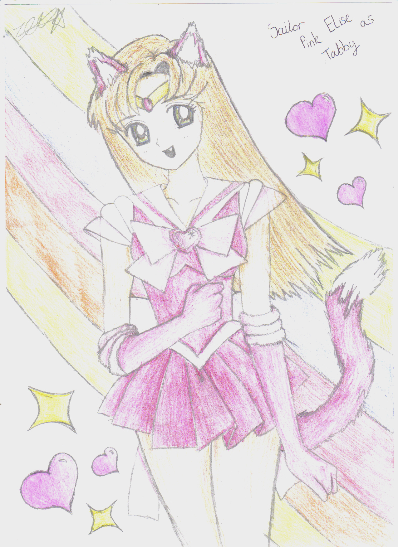 Elise as Sailor Pink Tabby by Cherryblossomfairy