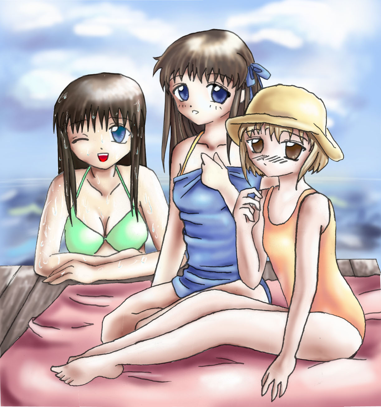 At the beach!!! by Chesirecat