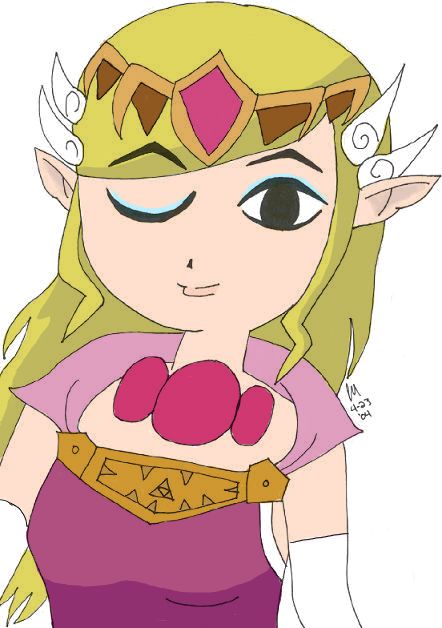 Princes Zelda - Wind Waker Style COLORED by Chi