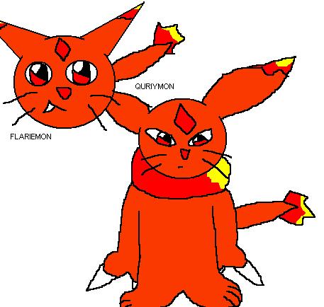 Flariemon & Quirymon by Chi_In_The_World
