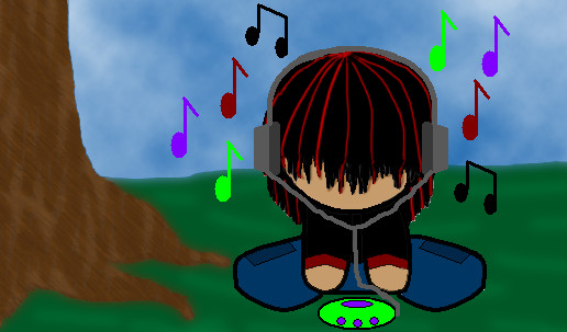 my little emo listining to music(ROCK) by ChibiChocolate