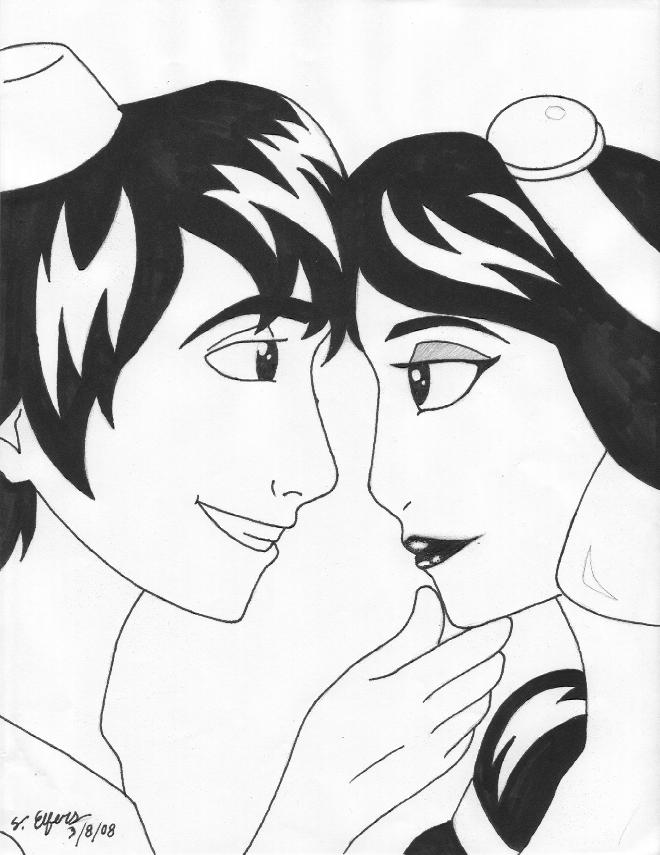 Aladdin and Jasmine by ChibiGirl1370