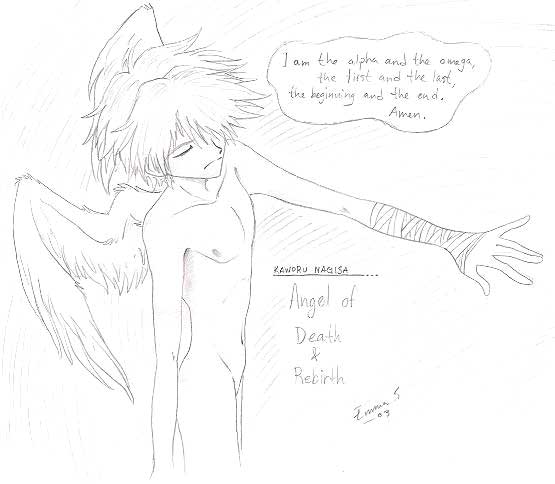 Kaworu angel by ChibiHobbit