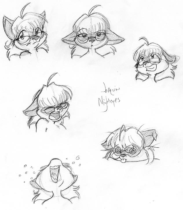 Joaquin Nighteyes - Expressions of A Raccoon by ChibiJaime