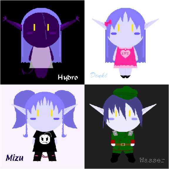 The Many Faces of Mizu by ChibiMizu