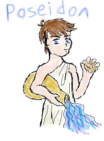 Poseidon, Greek God of the Sea by ChibiNeko96