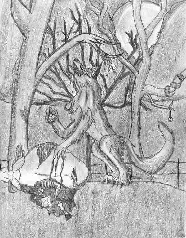 Werewolf and his prey by ChibiUsa
