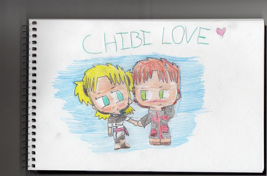 Chibi Love-Art Trade with Sheena_X_Zelos by Chibi_Sorceress