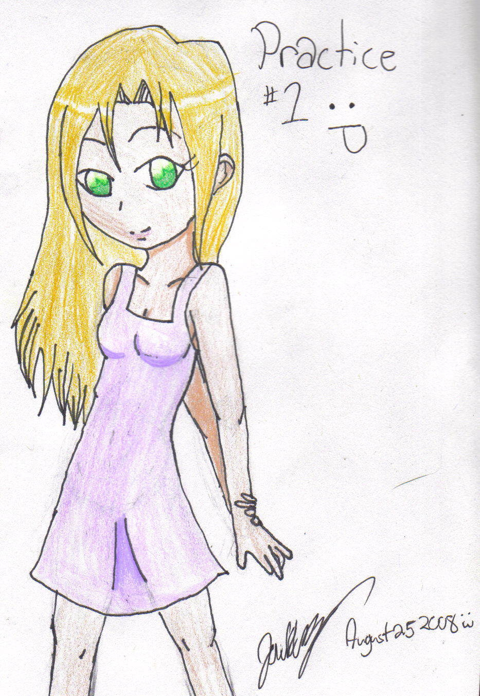 Practice: Girl in a Dress by Chibi_Sorceress