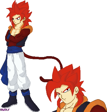 A Gogeta Pixel *request for Dark_Shiva* by Chibi_Wolf