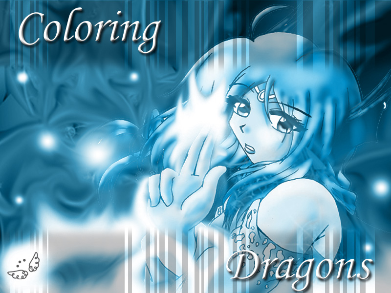 Coloring Dragons Wallpaper by Chibidawnie