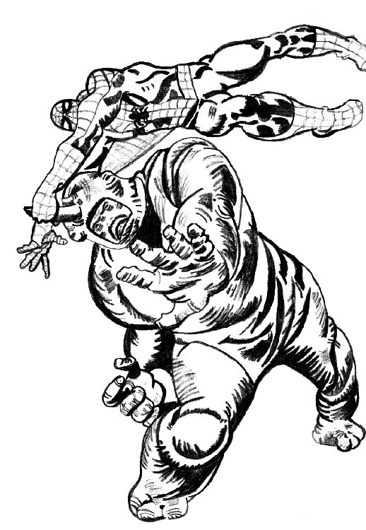 Spider-Man vs. Rhino by Chibodee