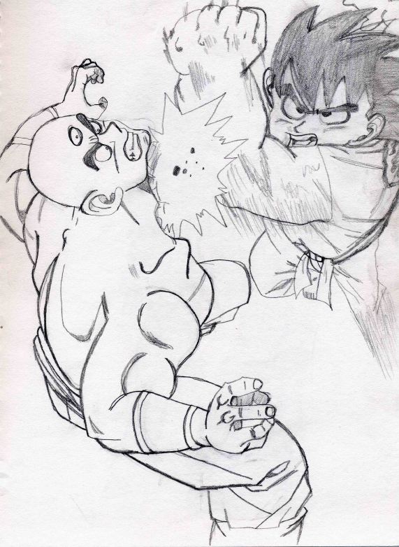 Goku vs. Tien by Chibodee