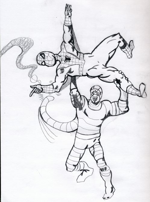 Spider-man vs. Scorpian by Chibodee