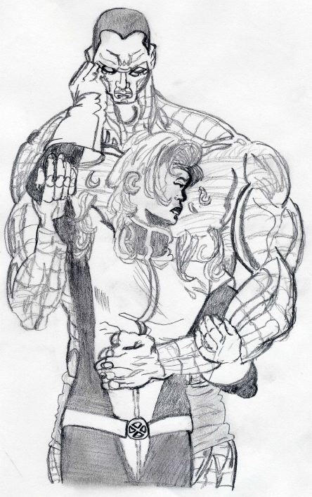 Colossus and Shadowcat by Chibodee