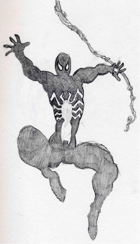 Spider-man, black costume by Chibodee