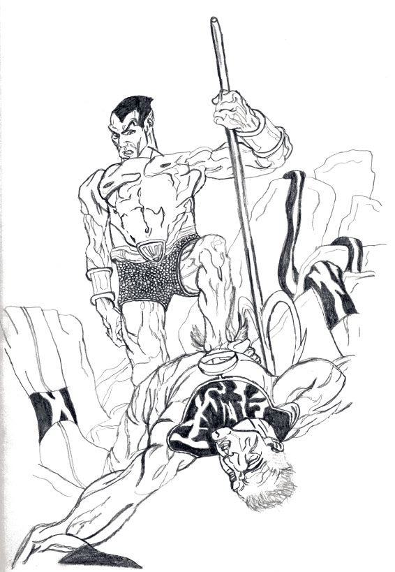 Reed Richards vs. Prince Namor by Chibodee