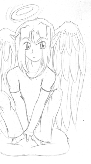 Angel sketch by Chickibo