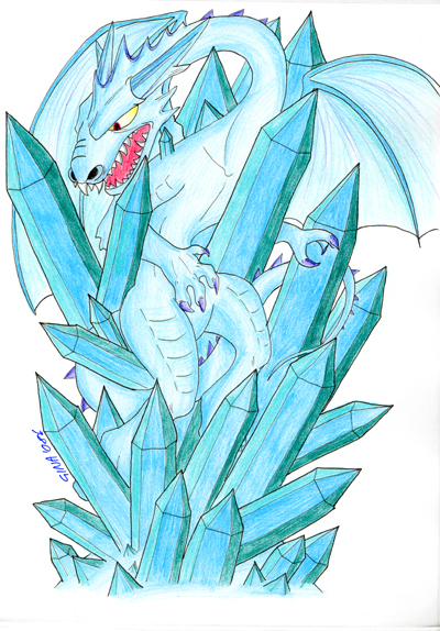 Crystallised dragon (magazine stuff) by Chickibo
