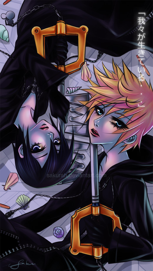 kingdom hearts roxas and xion