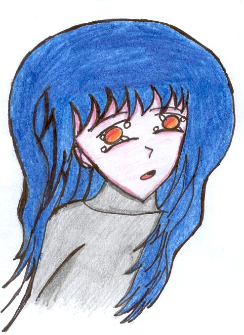 Blue Haired Girl by Chila