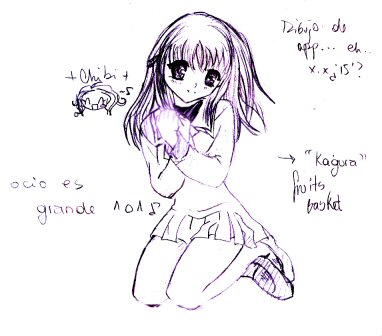 Kagura's sketch by Chizuru_chibi