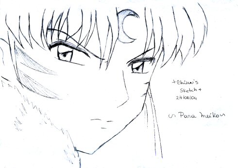 Sesshoumaru's Sketch by Chizuru_chibi